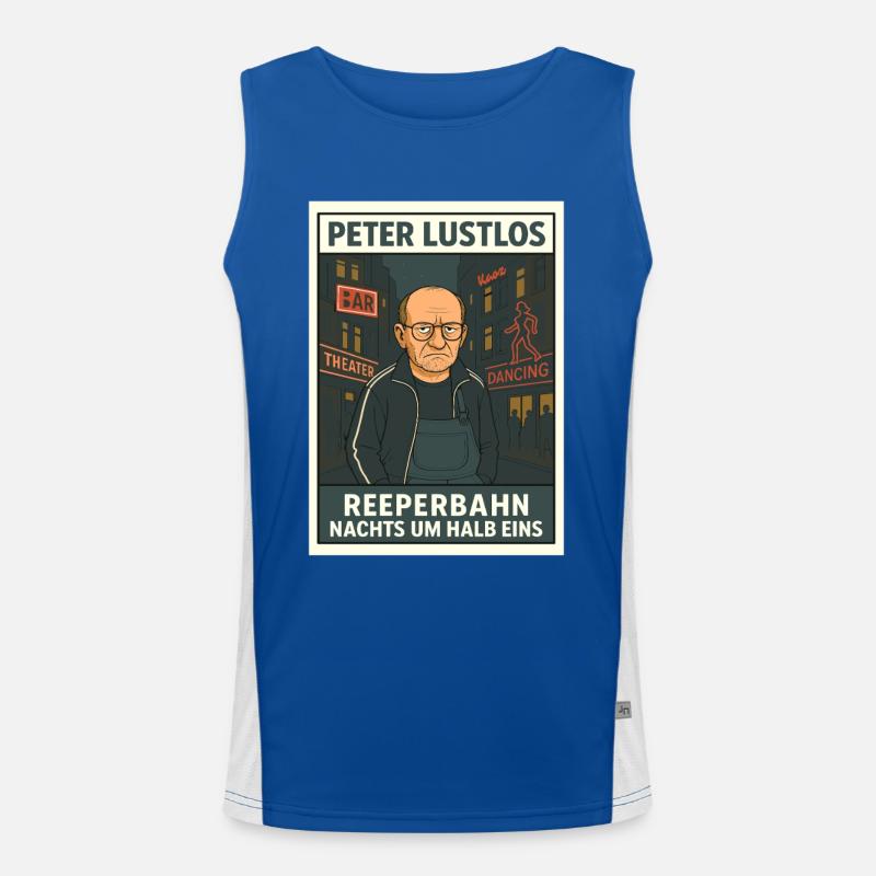 Peter Lustlos – Reeperbahn Nachts um halb eins Funktionelles Kontrast-Tank Top für Männer 