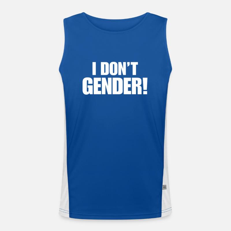 anti gendern Men's Functional Contrast Tank Top 