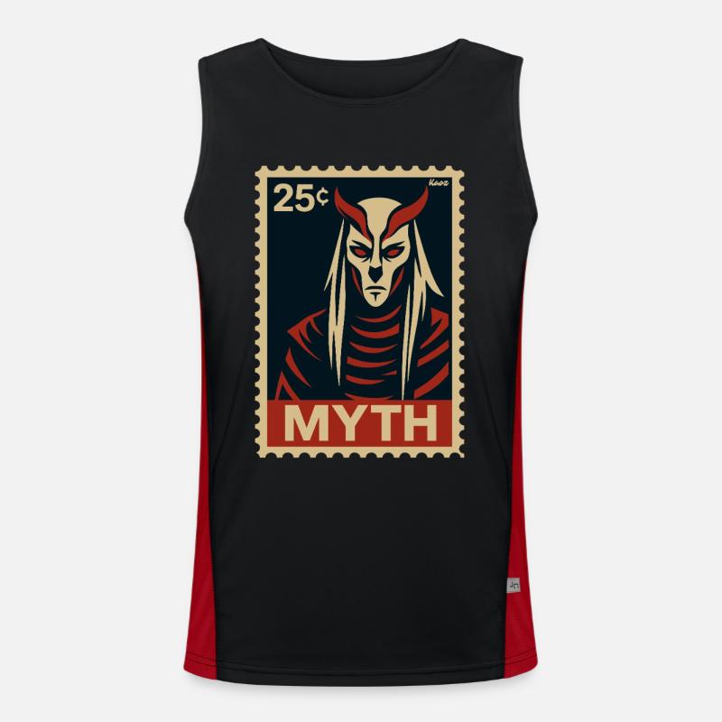 MYTHOS – Dämonische Legende als Briefmarke Funktionelles Kontrast-Tank Top für Männer 