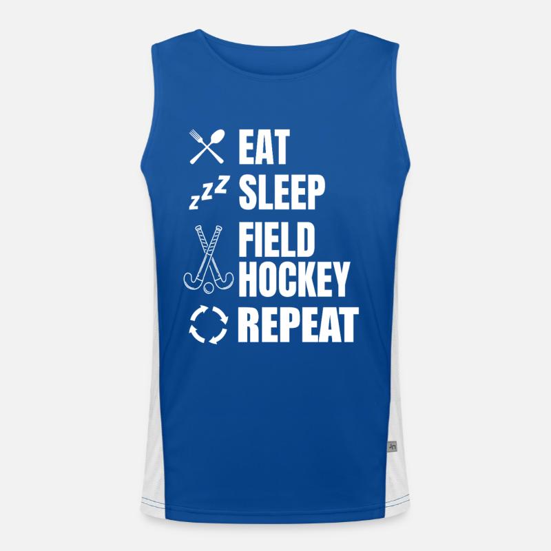 Manger dormir Hockey sur gazon Répéter Débardeur respirant contrasté Homme 