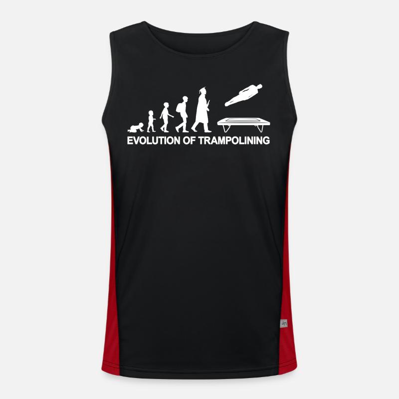 Evolution Trampoline - Men's Functional Contrast Tank Top  - black/red