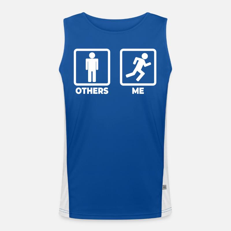 Runner Stick Figure Men's Functional Contrast Tank Top 