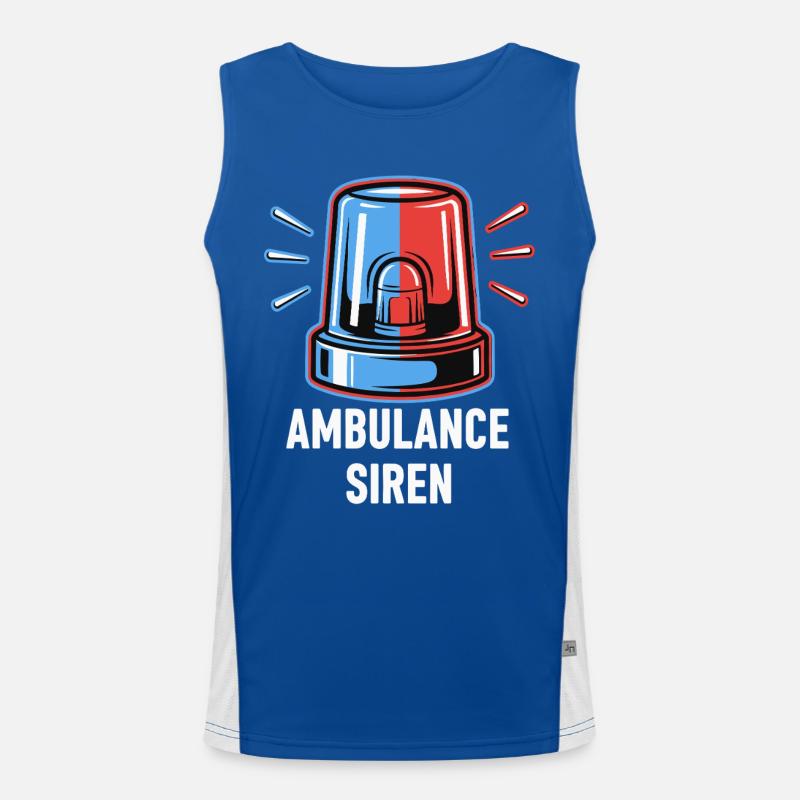 Ambulance Siren Men's Functional Contrast Tank Top 