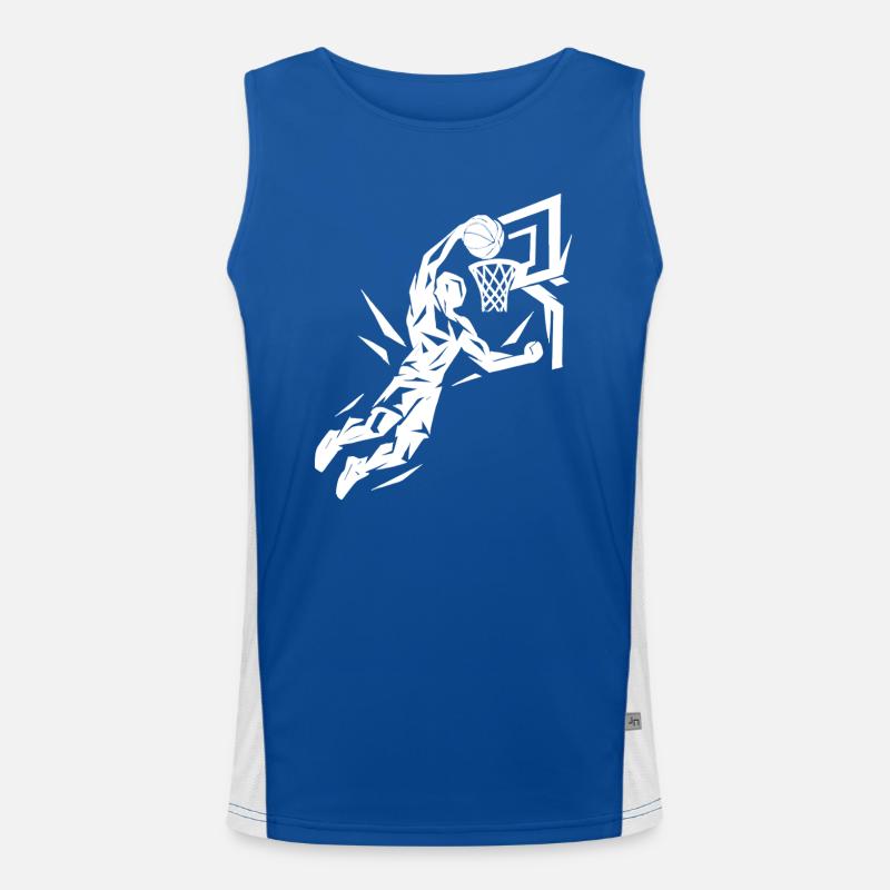 Basketball Slam Dunk Throw Player Dunking Gift Men's Functional Contrast Tank Top 