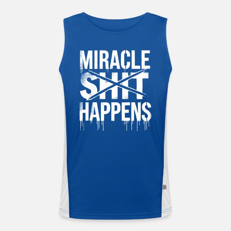 Miracle Shift Happen Conception motivationnelle Débardeur respirant contrasté Homme 