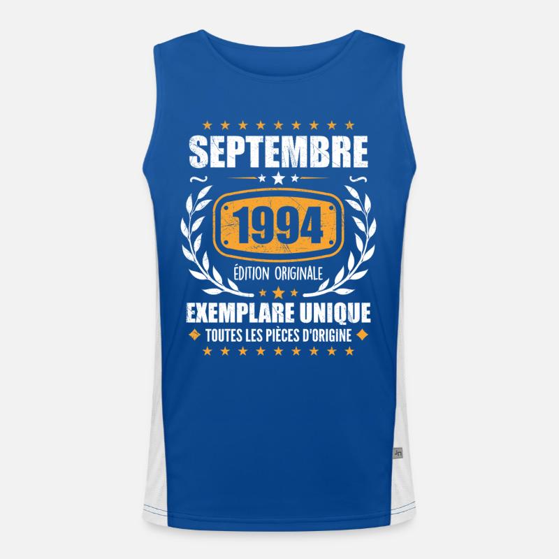 Septembre 1994 Exemplaire Unique - Septembre 1994 Débardeur respirant contrasté Homme 