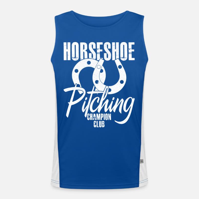 Horseshoe pitching Men's Functional Contrast Tank Top 