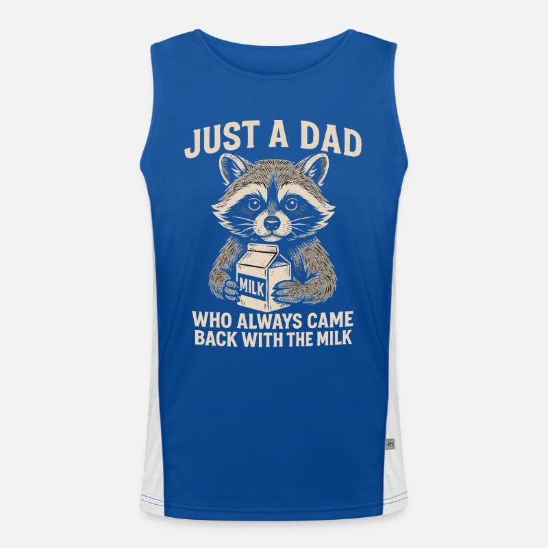 Papa Raccoon Brings Back Milk Men's Functional Contrast Tank Top 