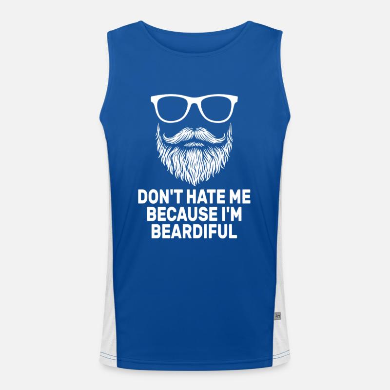 Ne me déteste pas parce que je suis beardiful Débardeur respirant contrasté Homme 