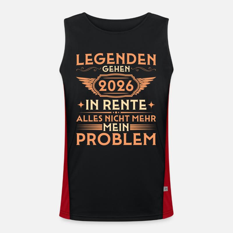 Retraités 2026 - Légende à la retraite Débardeur respirant contrasté Homme 