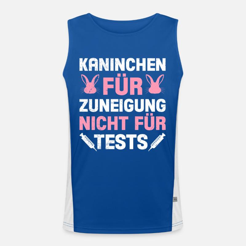 Animal Welfare RABBITS FOR AFFECTION NOT FOR TESTS Men's Functional Contrast Tank Top 