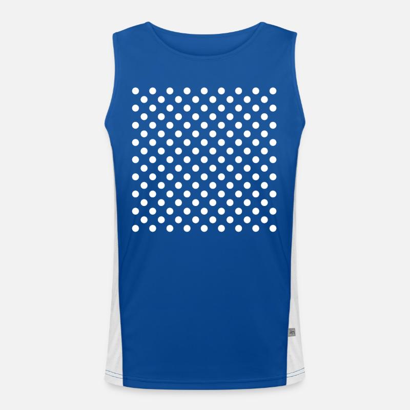 Polka Dots Men's Functional Contrast Tank Top 