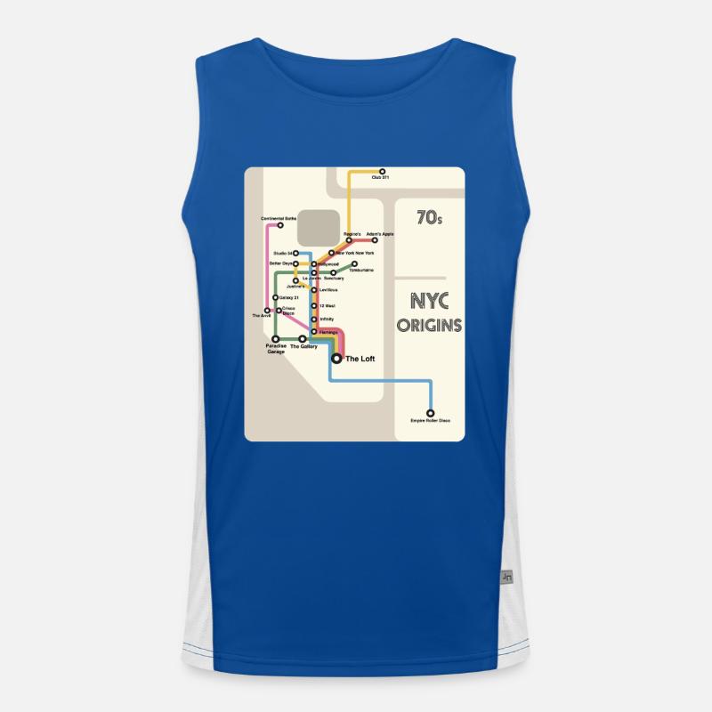 NYC Disco Origins Men's Functional Contrast Tank Top 