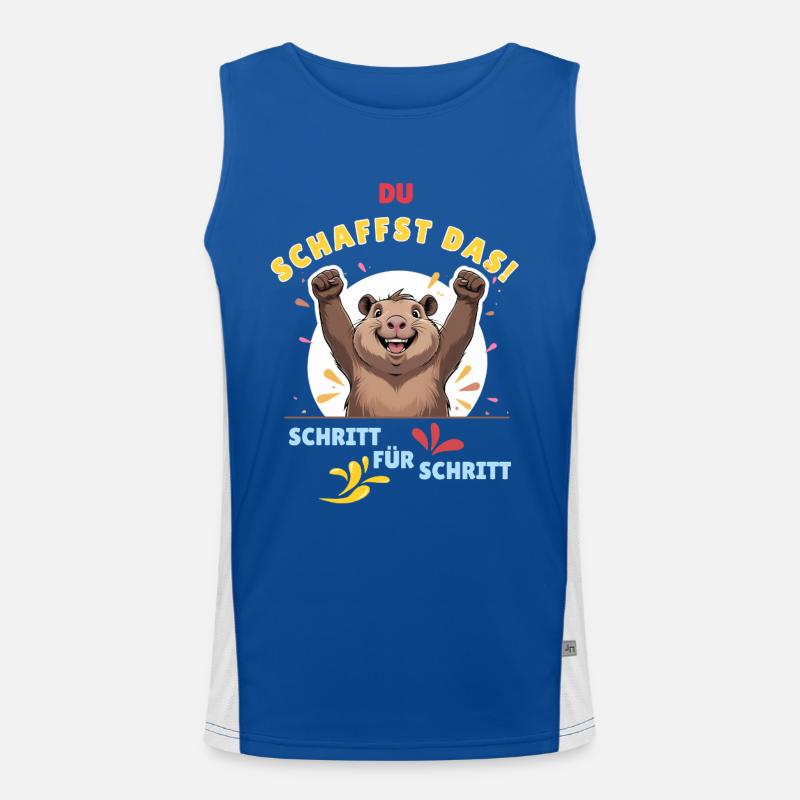 Du bist capybara-stark! Du schaffst alles! Funktionelles Kontrast-Tank Top für Männer 