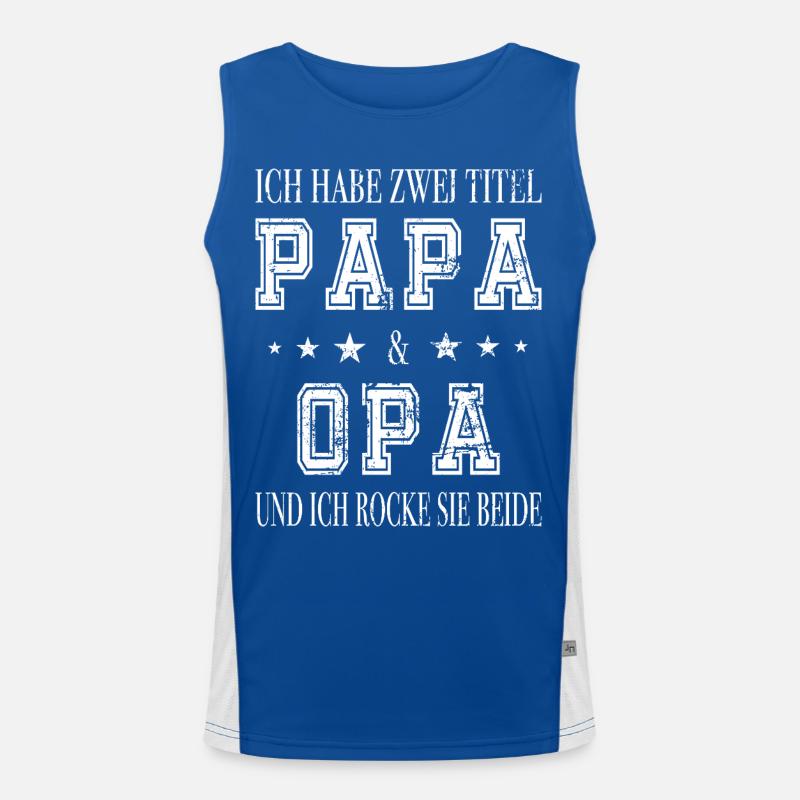 Papa & Opa in einer Person Funktionelles Kontrast-Tank Top für Männer 