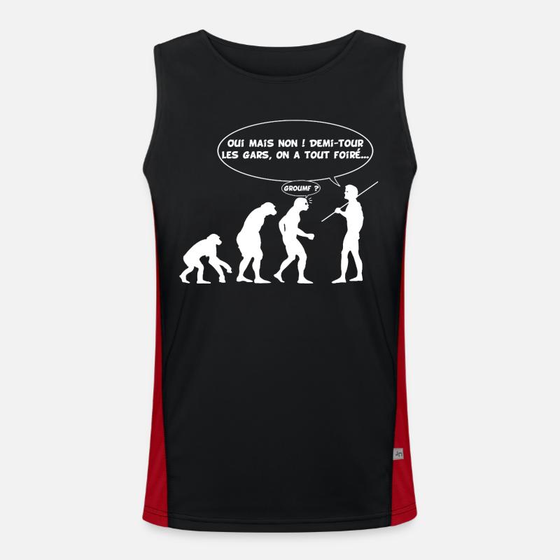 Evolution error (white) - Men's Functional Contrast Tank Top  - black/red