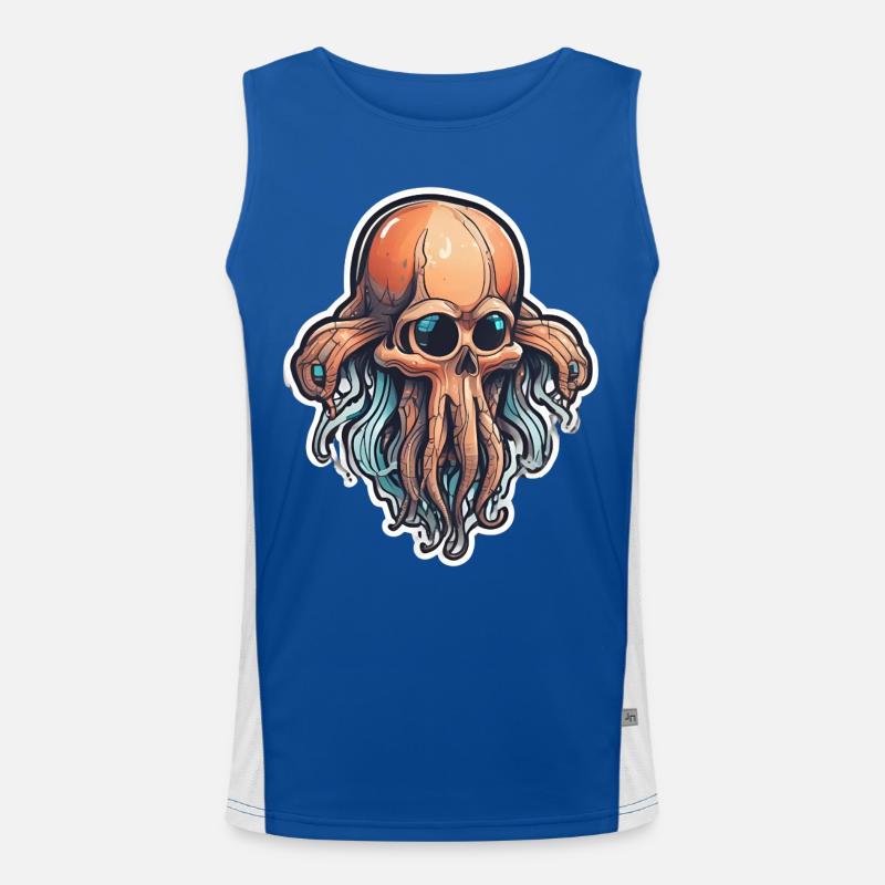 Eco-Friendly Squid Skull Men's Functional Contrast Tank Top 