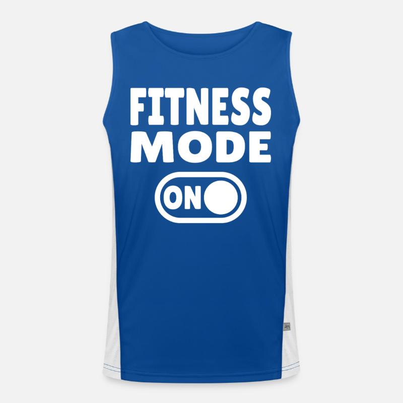 Fitness Mode On for athletes Men's Functional Contrast Tank Top 