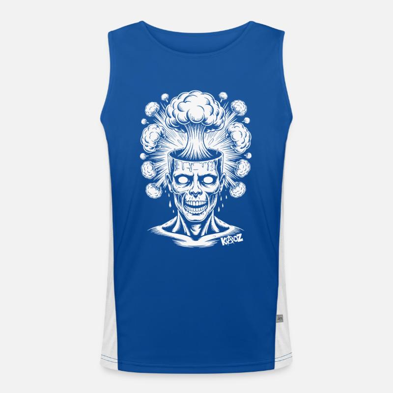 Kreative Explosion und Comic Illustration Funktionelles Kontrast-Tank Top für Männer 
