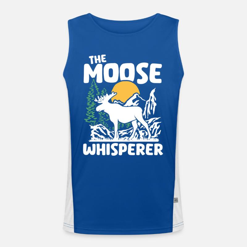 Conception de silhouette de la nature de l’orignal Débardeur respirant contrasté Homme 