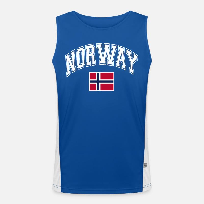 Drapeau de la Norvège Débardeur respirant contrasté Homme 