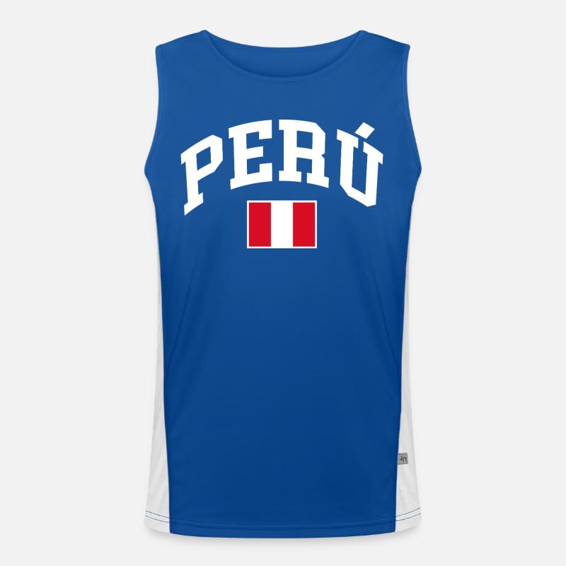 Drapeau du Pérou Débardeur respirant contrasté Homme 