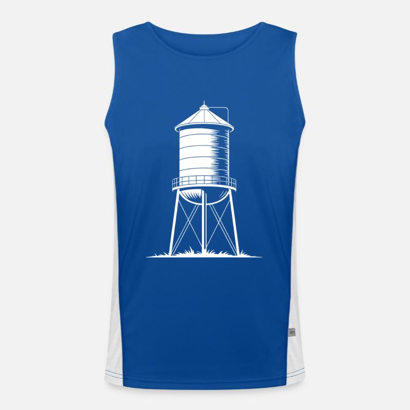 Wasserturm-Tank mit erhöhtem Trinkwasser Funktionelles Kontrast-Tank Top für Männer 