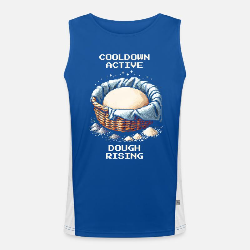 Cooldown active: Dough rises | Baking bread Men's Functional Contrast Tank Top 
