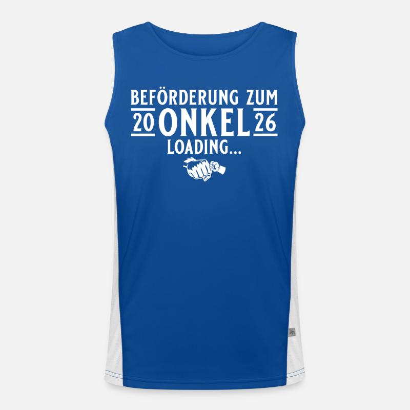 Onkel 2026 loading - Werdender Patenonkel Funktionelles Kontrast-Tank Top für Männer 