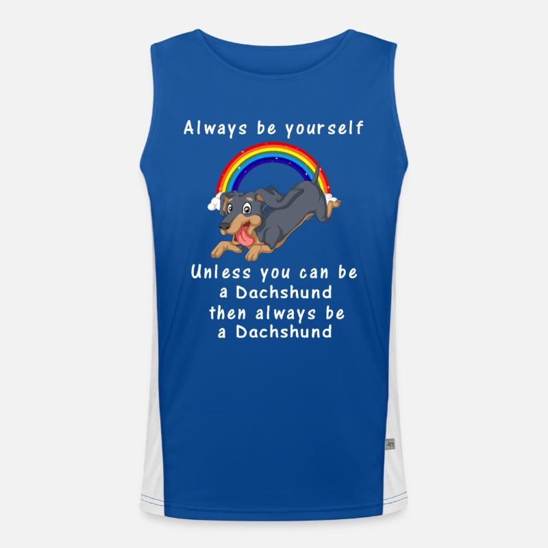 Dackel Funktionelles Kontrast-Tank Top für Männer 