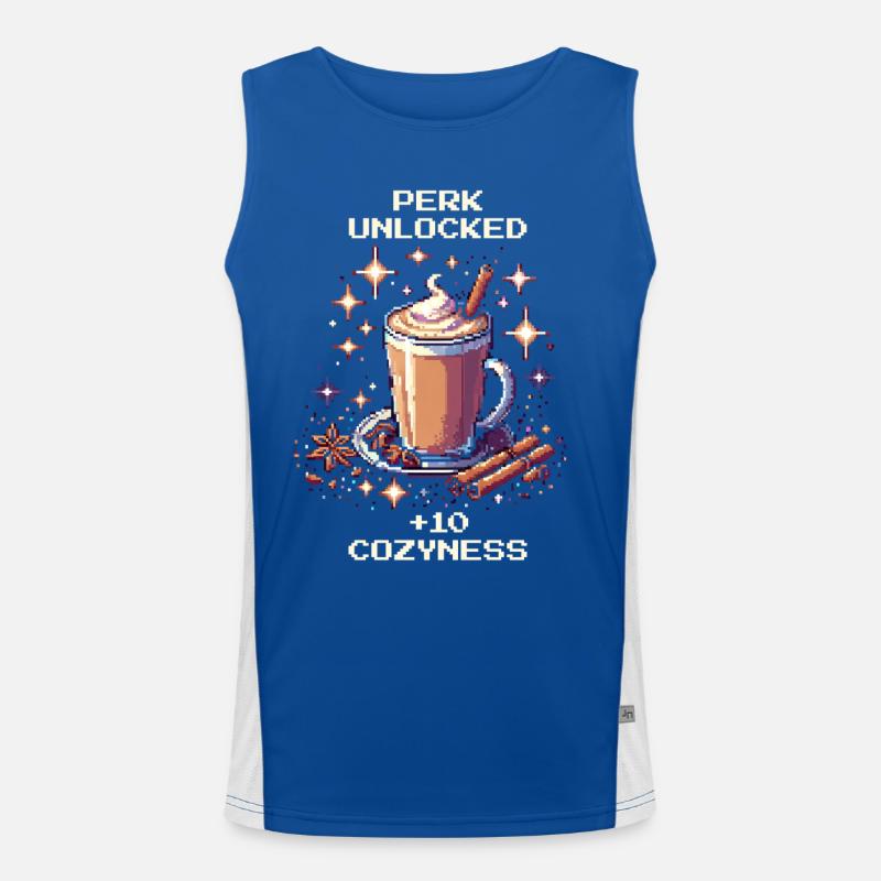 Perk: +10 Gemütlichkeit | Chai Latte Funktionelles Kontrast-Tank Top für Männer 