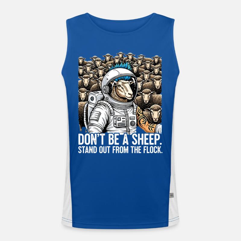 Ne sois pas un mouton - Astronaute Schaf Punk Débardeur respirant contrasté Homme 