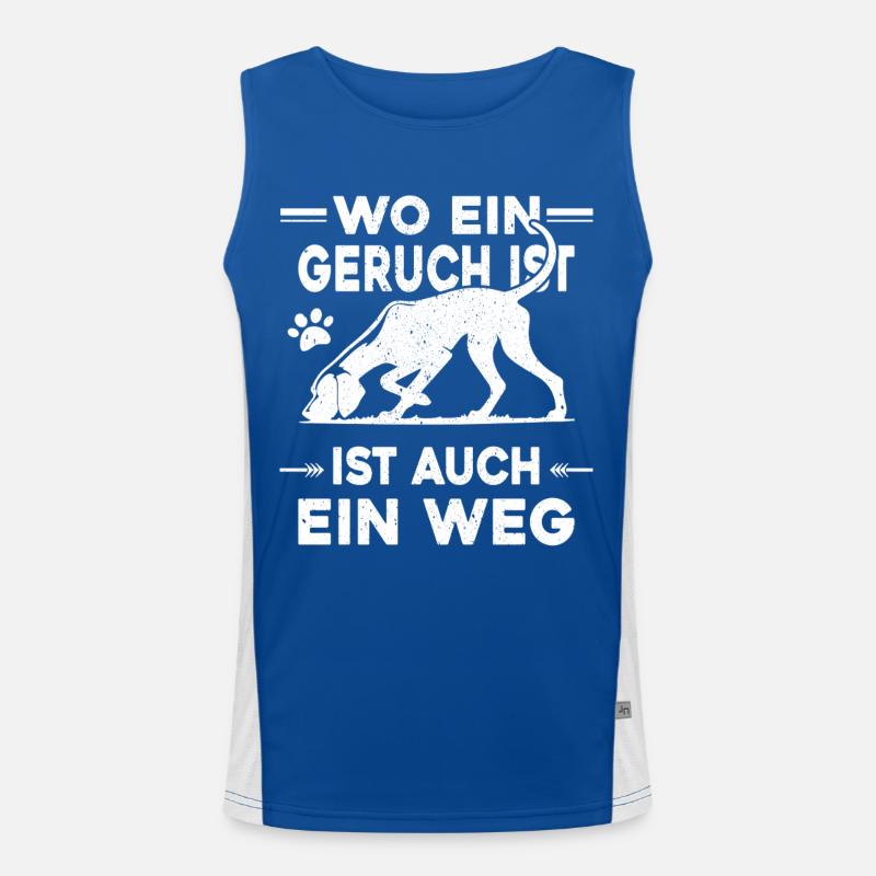 Mantrailing - Wo ein Geruch da ein Weg Funktionelles Kontrast-Tank Top für Männer 