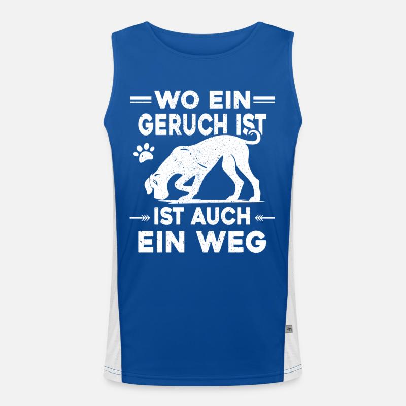 Mantrailing - Wo ein Geruch da ein Weg Funktionelles Kontrast-Tank Top für Männer 