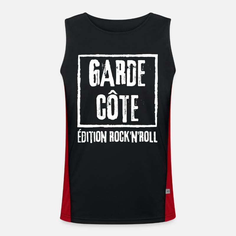 Coast Guard Rock Edition - Men's Functional Contrast Tank Top  - black/red