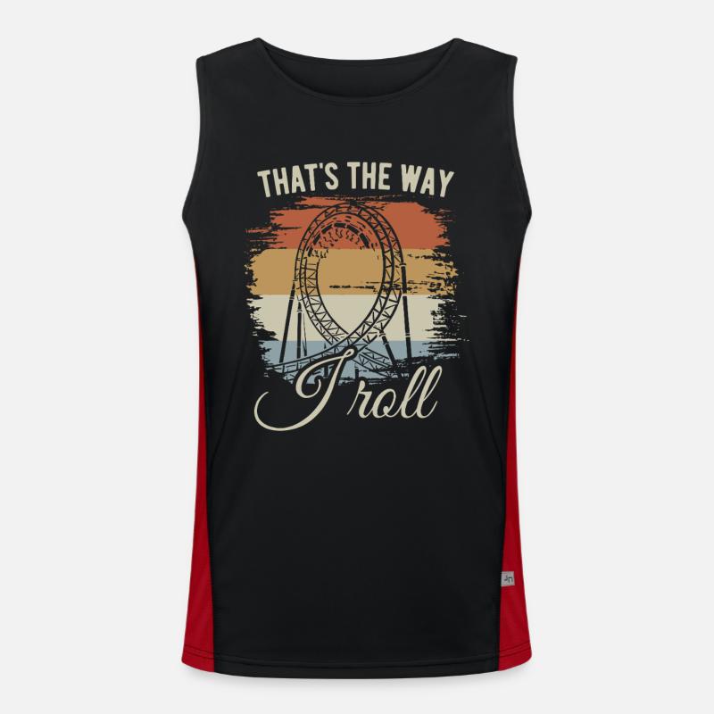 That's the way I roll - Achterbahn - Looping Funktionelles Kontrast-Tank Top für Männer 