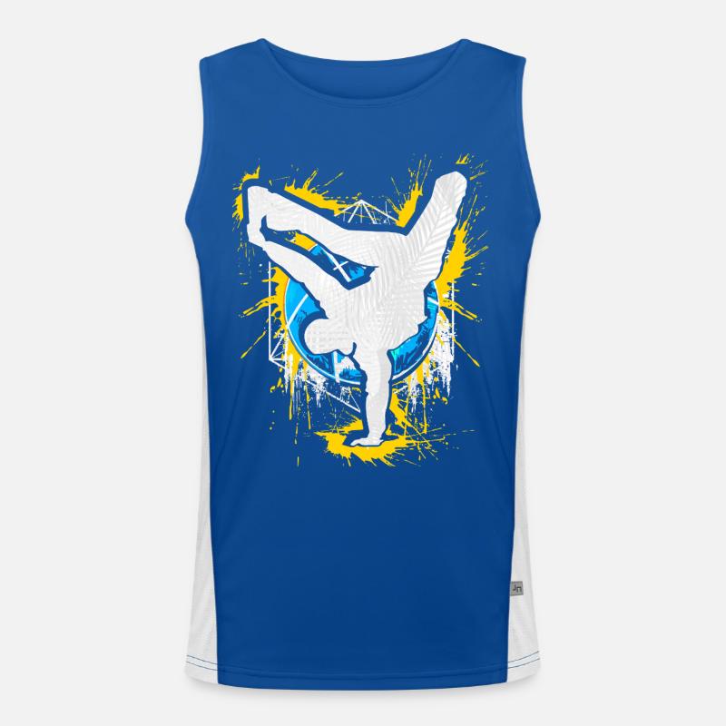 Breakdance Handstand Bboy - B-Boying Breakdancer Men's Functional Contrast Tank Top 