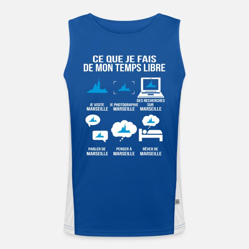 Was ich in meiner Freizeit mache – Marseille Funktionelles Kontrast-Tank Top für Männer 