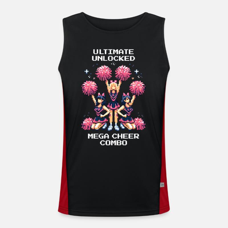 Ultimate: Mega Cheer Combo | Cheerleading - Men's Functional Contrast Tank Top  - black/red