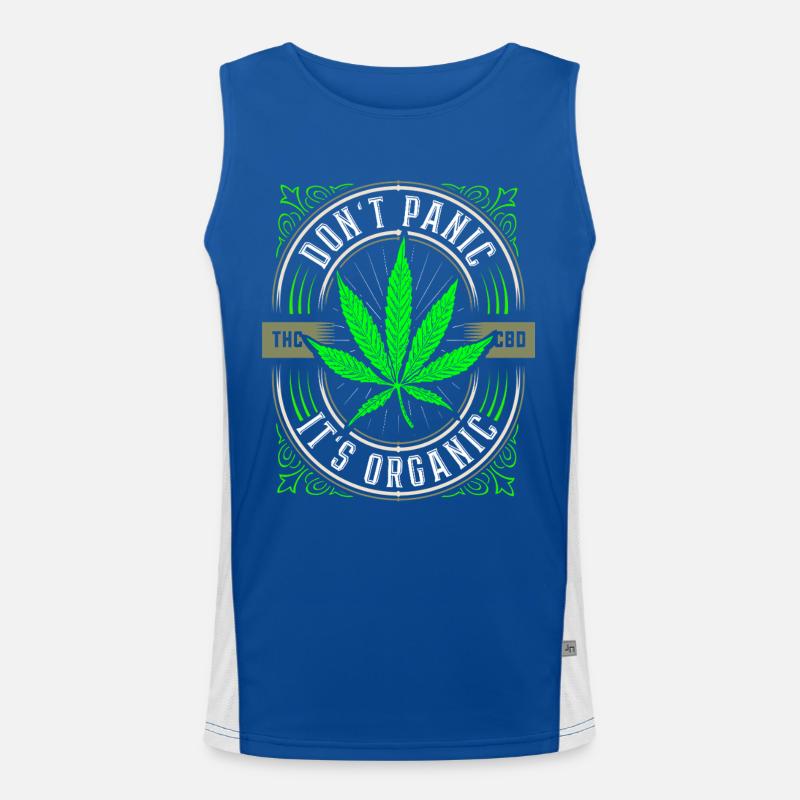 Weed Kiffen - Hashish Weed - Cannabis Smoking Men's Functional Contrast Tank Top 
