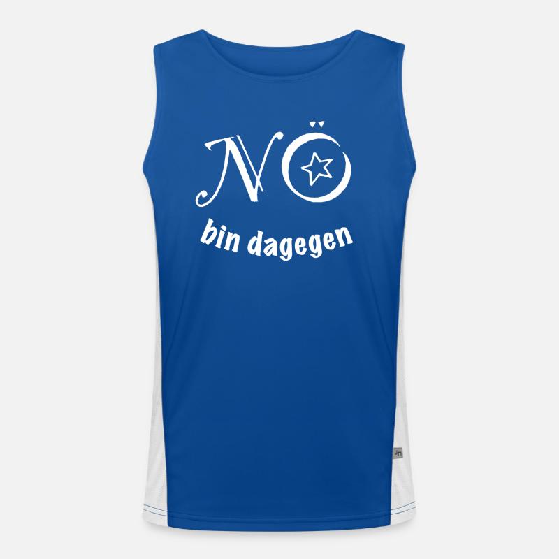 NÖ - BIN DAGEGEN Funktionelles Kontrast-Tank Top für Männer 