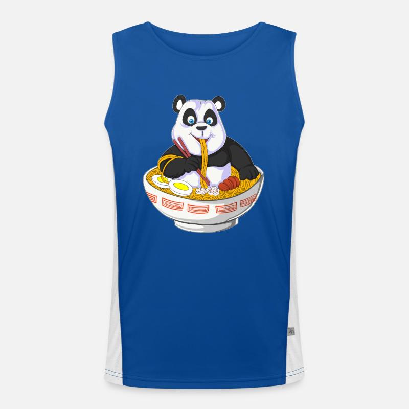 Panda Chef avec design de bol de nouilles Débardeur respirant contrasté Homme 