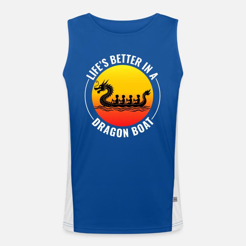 Équipage de course de bateaux-dragons Débardeur respirant contrasté Homme 