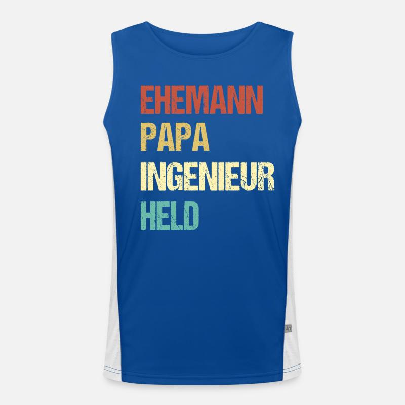 Husband Dad Engineer Hero Shirt Men's Functional Contrast Tank Top 