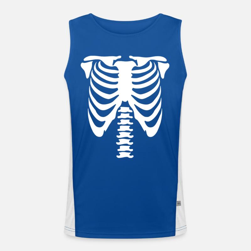 Skelett-Torso Funktionelles Kontrast-Tank Top für Männer 