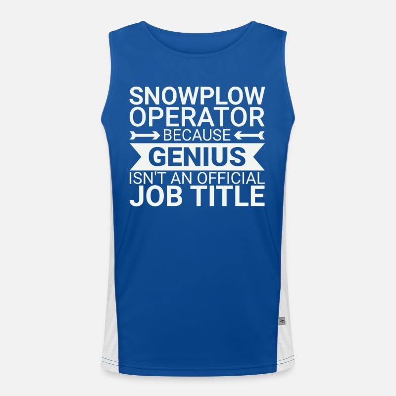 Snowplow Operator Genius Schneepflugfahrer Funktionelles Kontrast-Tank Top für Männer 