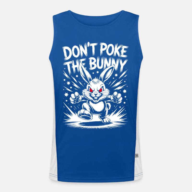 Conception de protestation de lapin en colère Débardeur respirant contrasté Homme 