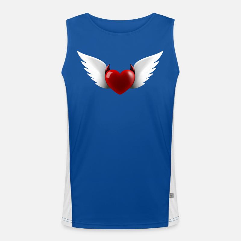 Heart Angel Devil Men's Functional Contrast Tank Top 