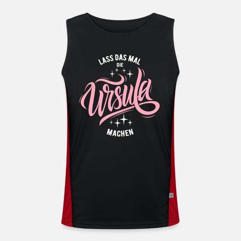 Let Ursula do that - name day - Men's Functional Contrast Tank Top  - black/red