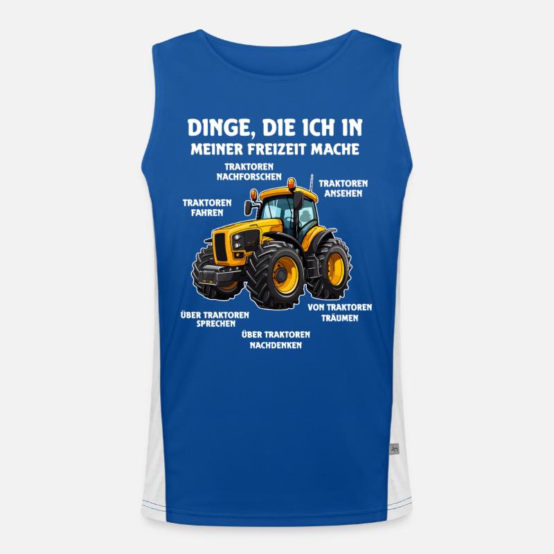 Things I do in my spare time Tractor Men's Functional Contrast Tank Top 